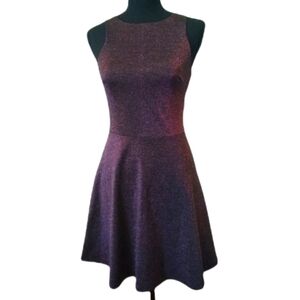 Mim mini dress in sparkly plum